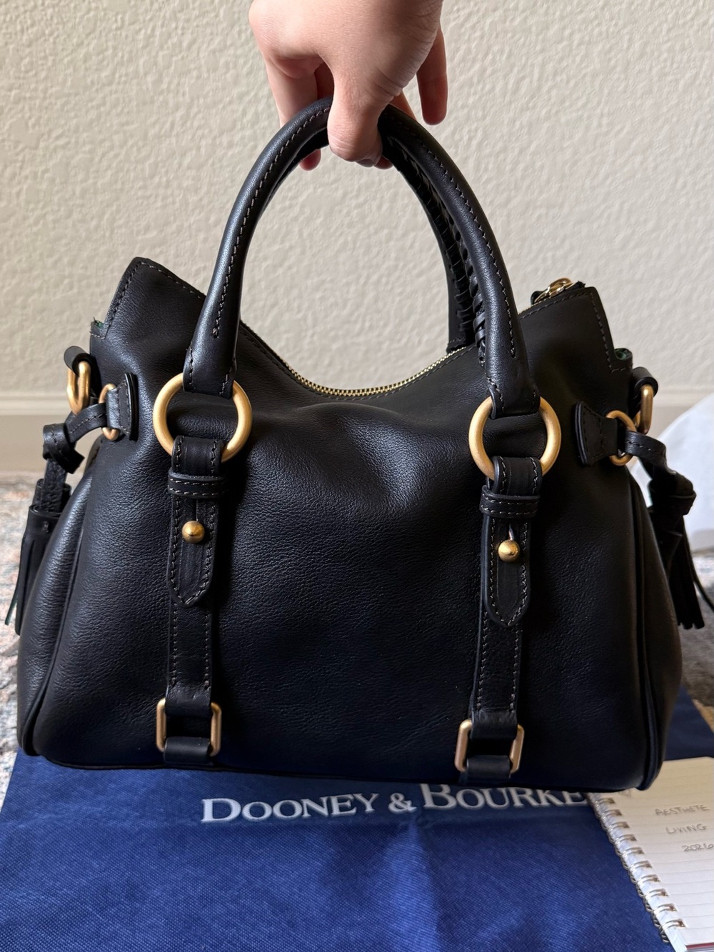 Dooney & Bourke Florentine Satchel in Black Black - Picture 5 of 15